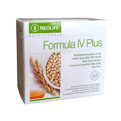 Formula IV Plus di GNLD integratore naturale multivitaminico, minerali, lipidi e steroli da oli di grani integrali senza ferro 	