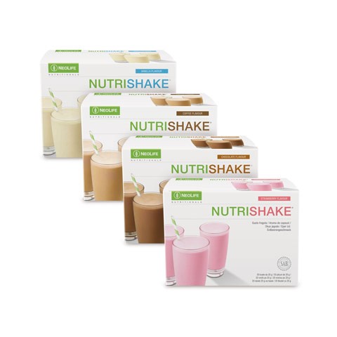 NutriShake di GNLD integratore alimentare di proteine, tutti e 22 amminoacidi, carboidrati e calcio in 4 deliziosi gusti