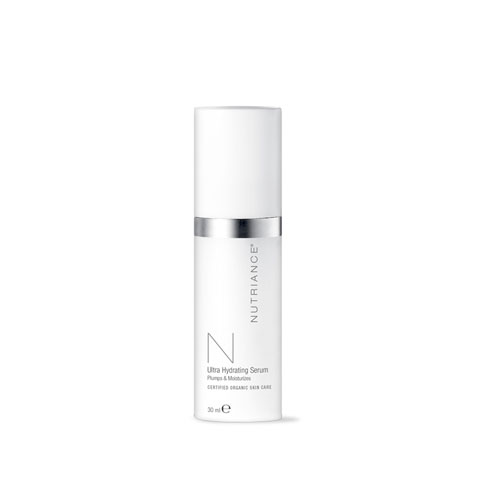 Ultra Hydrating Serum Nutriance Organic ultra-hydrating organic face serum plumps and hydrates the skin with hyaluronic acid