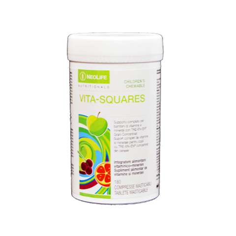 Vita-Squares NeoLife natural multivitamin supplement for children essential vitamins minerals naturally sweetened