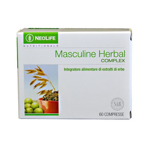 Masculine Herbal Complex NeoLife GNLD integratore naturale per uomini, 9 erbe tra cui palmetto di Sabal, melissa, damiana