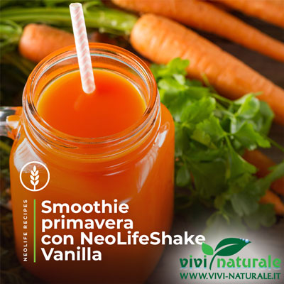 NeoLifeShake vaniglia ricetta primavera con carote, ananas, mango